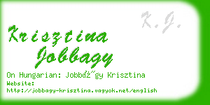 krisztina jobbagy business card